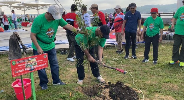 Hari Lingkungan Hidup Sedunia, Bupati Edi Damansyah Tanam Pohon di Taman Tanjong