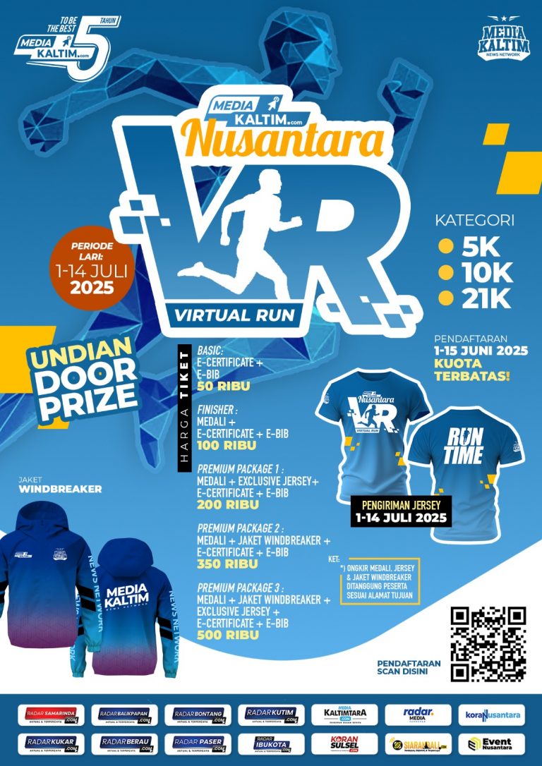 Lari Virtual, Gaungnya Nasional, Gelar Lari Terbatas 14 Juli di Samarinda