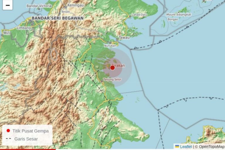 Gempa Dangkal Magnitudo 2,8 Guncang Tarakan