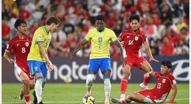 Brasil Unggul 3-0 atas Indonesia di Babak Pertama Piala Dunia U-17 2025