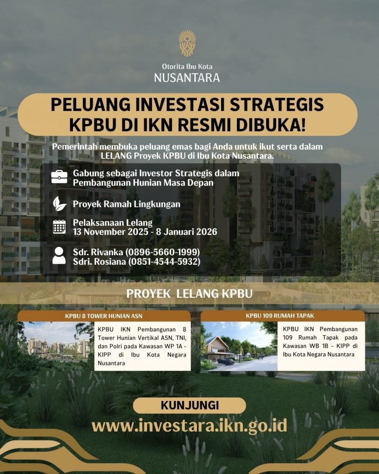 Lewat Investara, Otorita IKN Buka Lelang KPBU Hunian ASN Senilai Rp5,5 Triliun